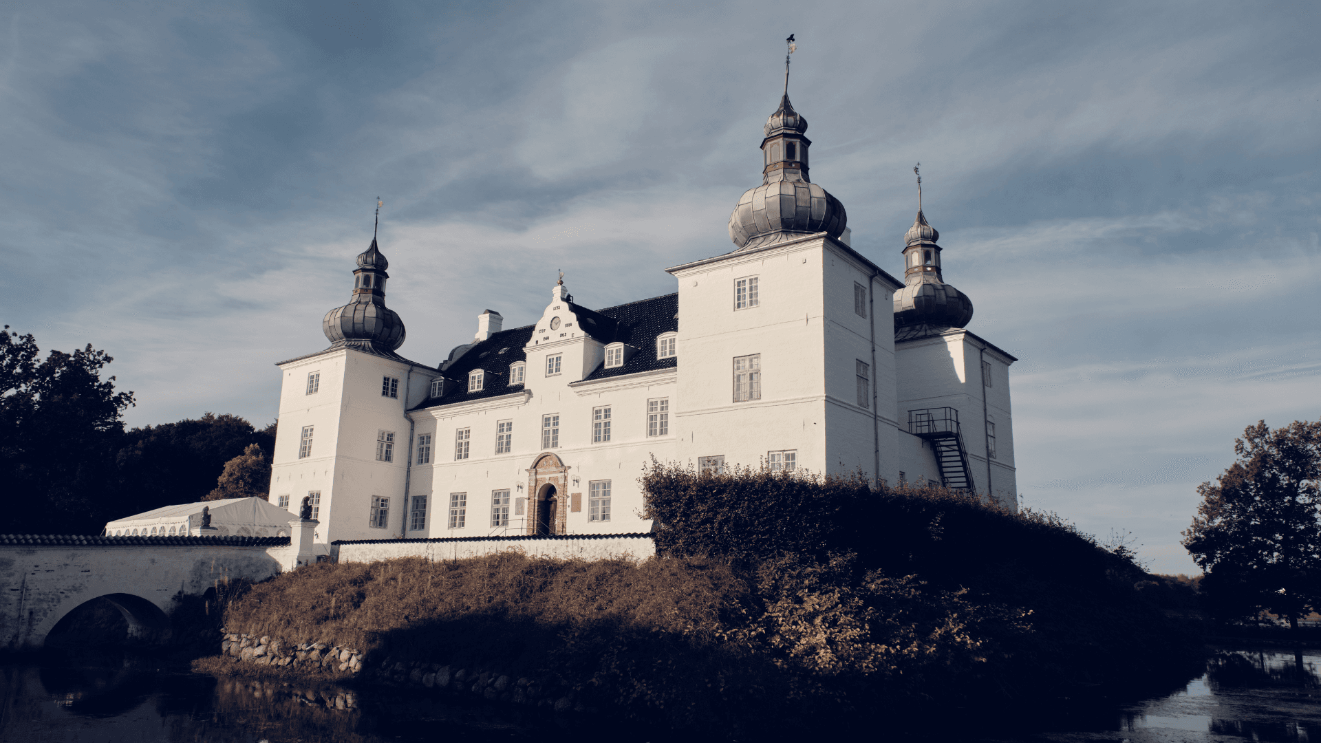 Engelsholm Castle and moat