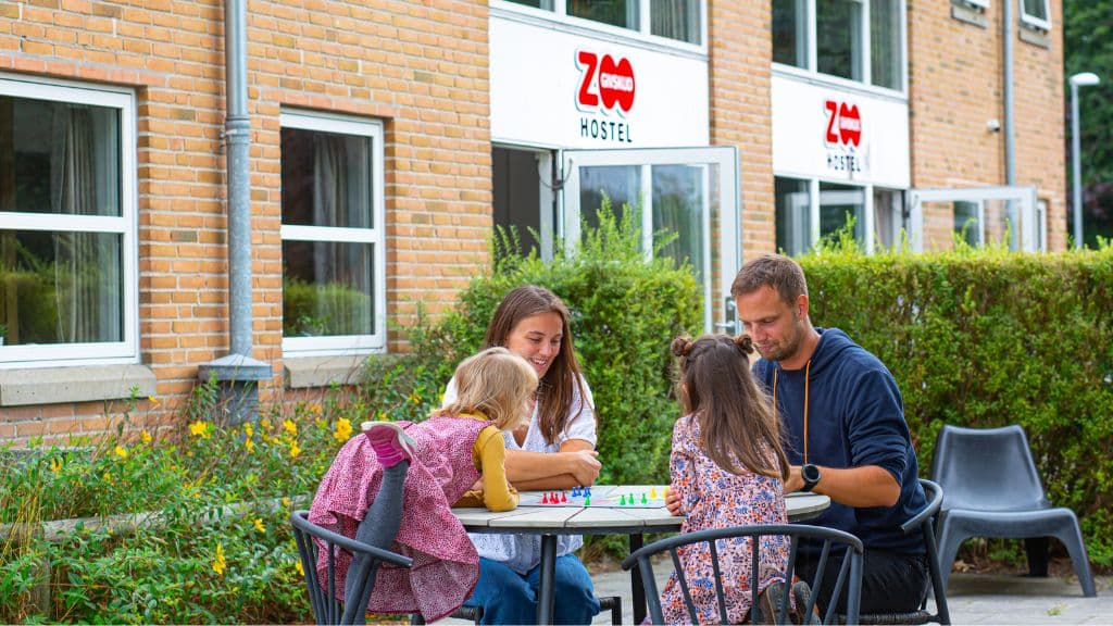 Gemütliches Beisammensein mit Brettspielen im GIVSKUD ZOO HOSTEL